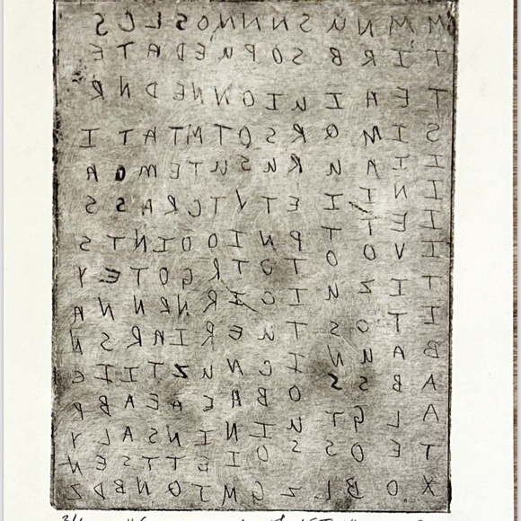 Abstract Text Art Print - Picture 1 of 1